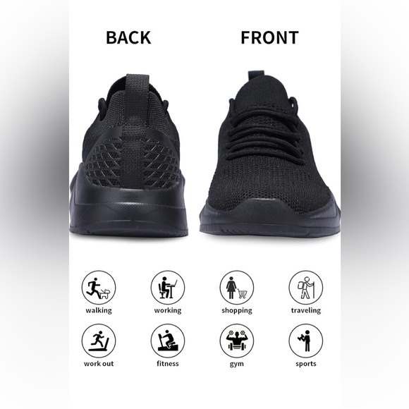 🆕Lightweight black running sneakers - Picture 3 of 10